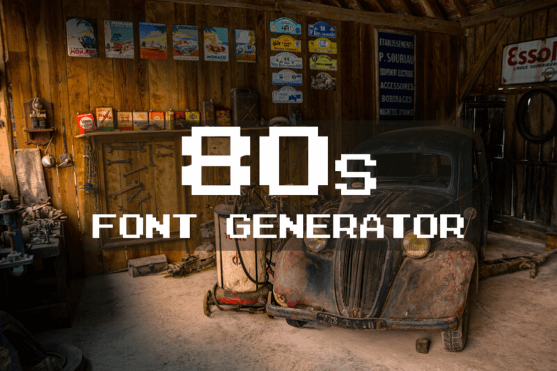 80s Font Generator Preview