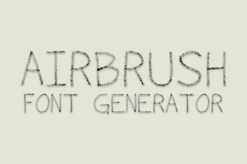 Airbrush Font Generator Preview