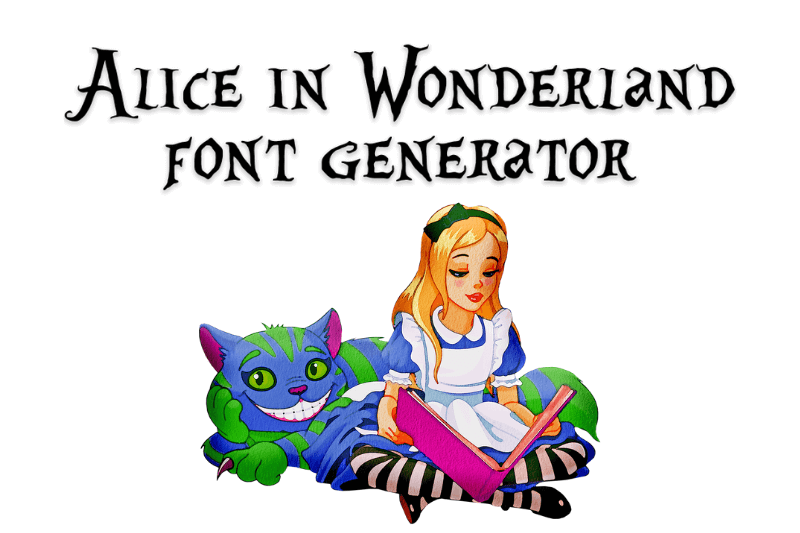Alice In Wonderland Font Generator Preview