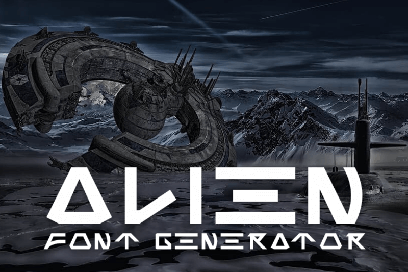 Alien Font Generator Preview