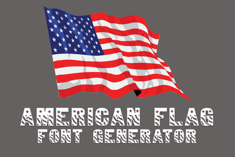 American Flag Font Generator Preview