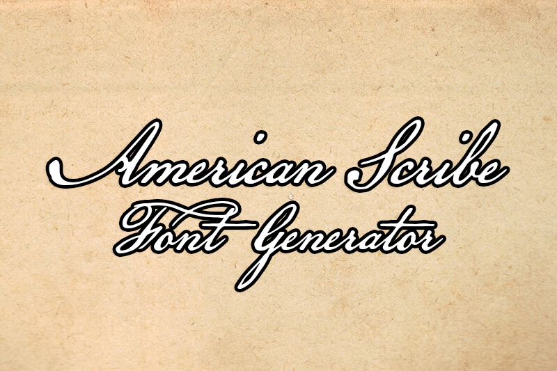 American Scribe Font Generator Preview
