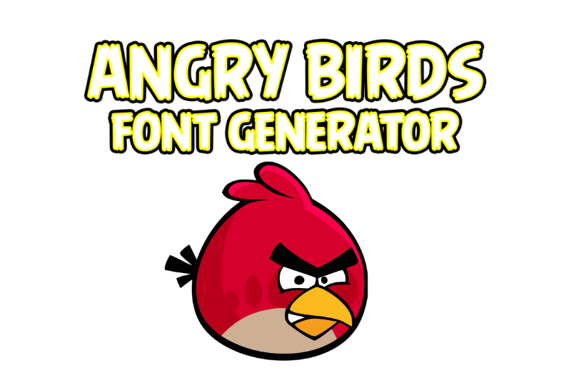 Angry Birds Font Generator Preview