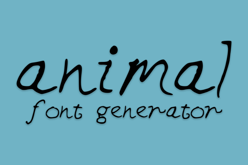 Animal Font Generator Preview