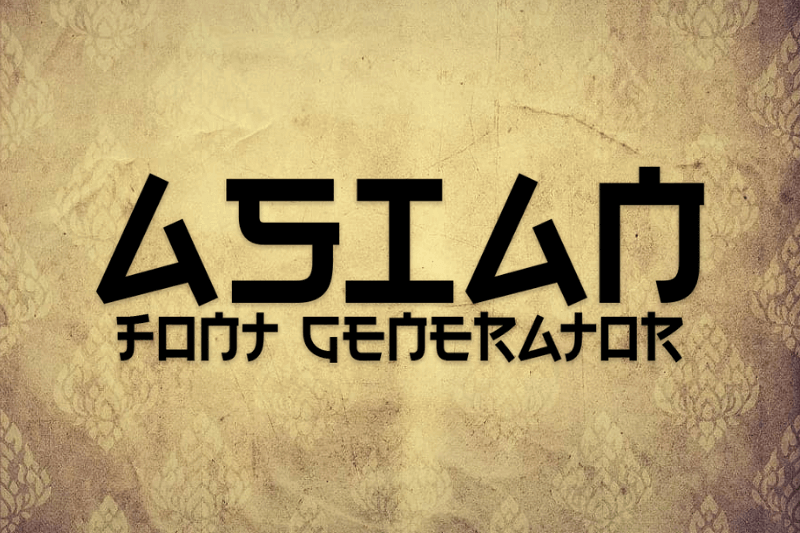 Asian Font Generator Preview