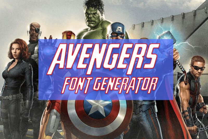 Avengers Font Generator Preview