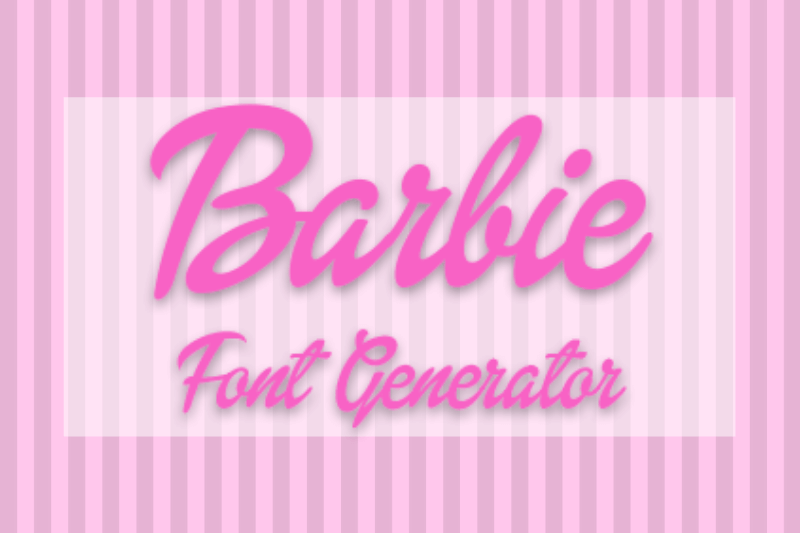Barbie Font Generator Preview