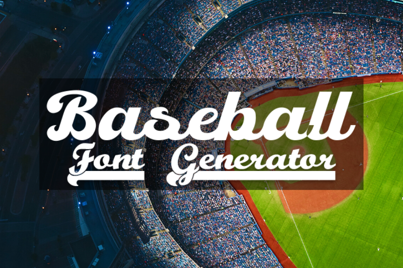 Baseball Font Generator Preview