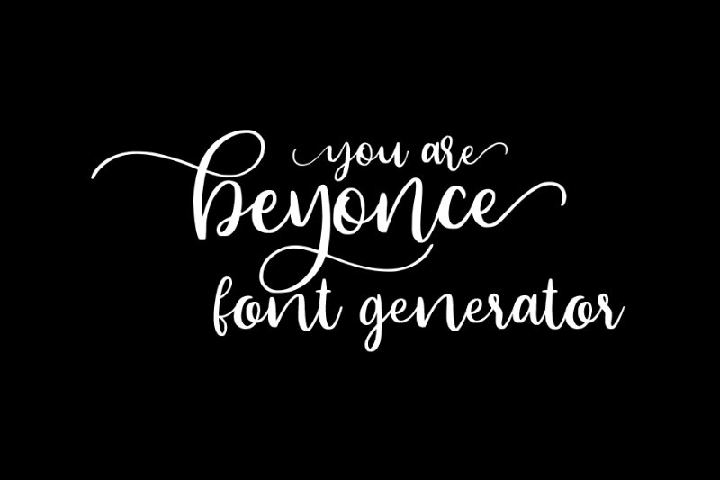 Beyonce Font Generator Preview
