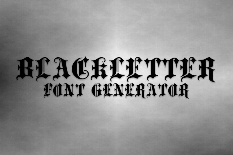 Blackletter Font Generator Preview