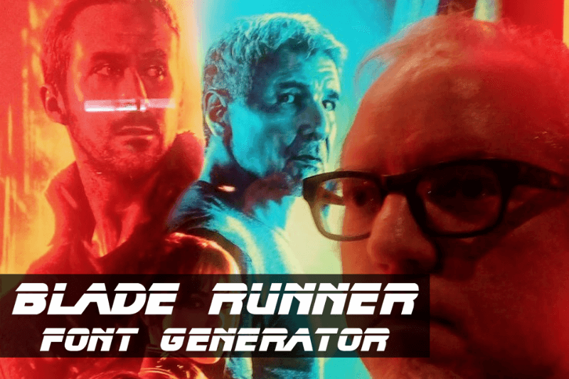Blade Runner Font Generator Preview