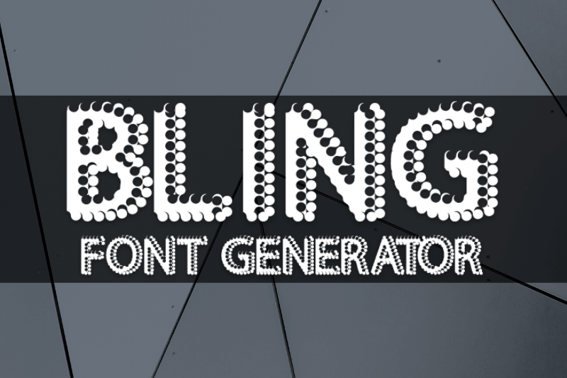 Bling Font Generator Preview