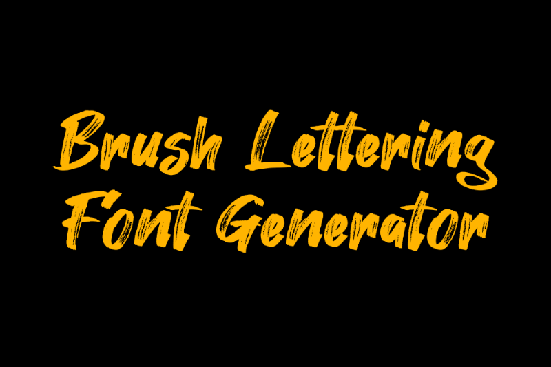 Brush Lettering Font Generator Preview