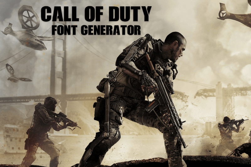 Call of Duty Font Generator Preview