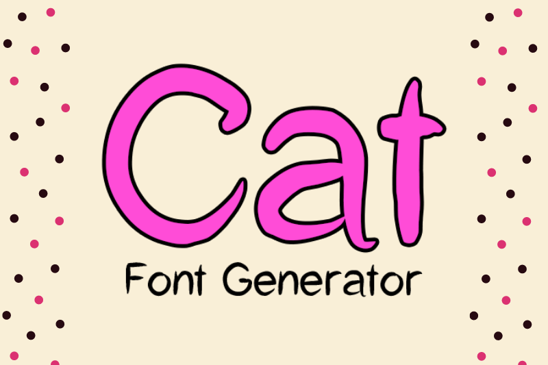 Cat Font Generator Preview