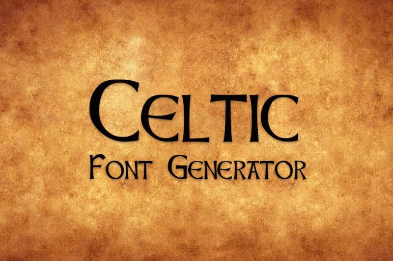 Celtic Font Generator Preview