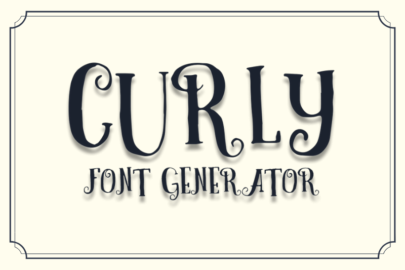 Curly Font Generator Preview
