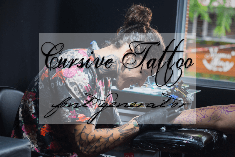 Cursive Tattoo Font Generator Preview