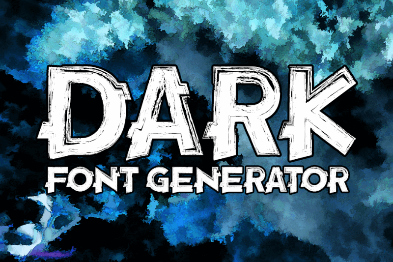 Dark Font Generator Preview