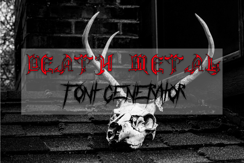 Death Metal Font Generator Preview