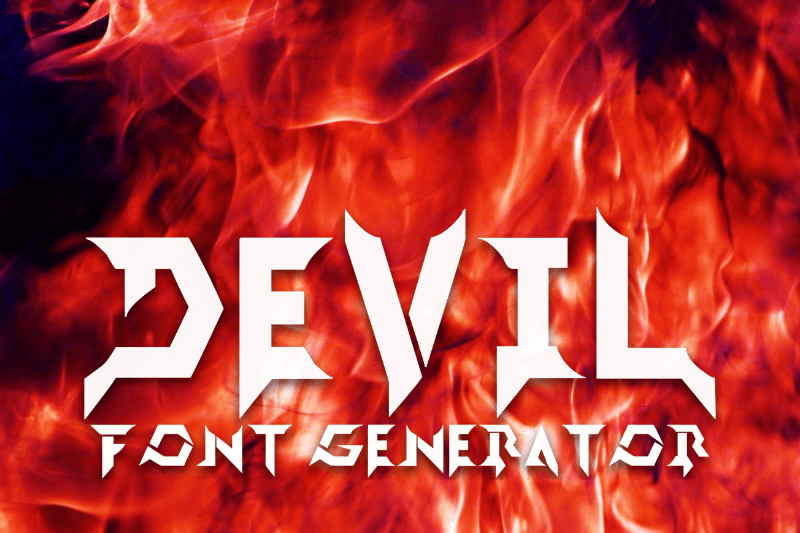 Devil Font Generator Preview