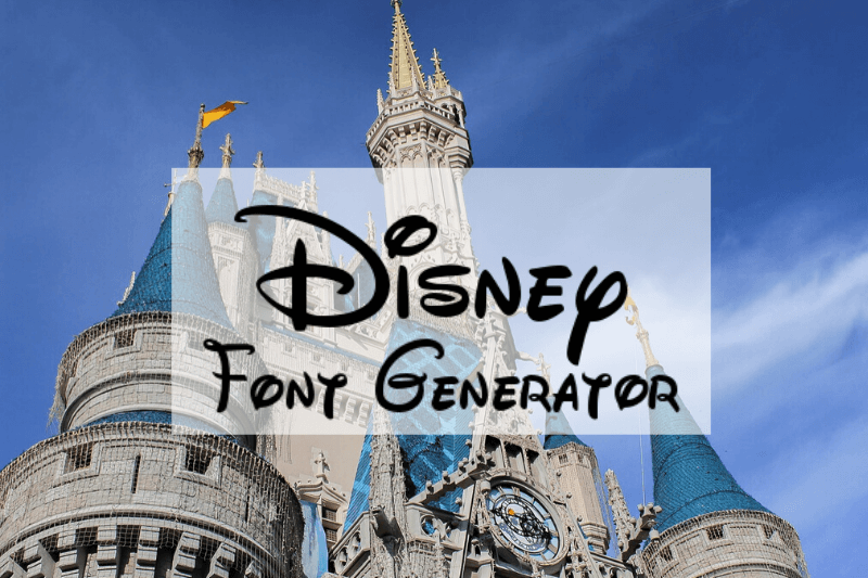 Disney Font Generator Preview