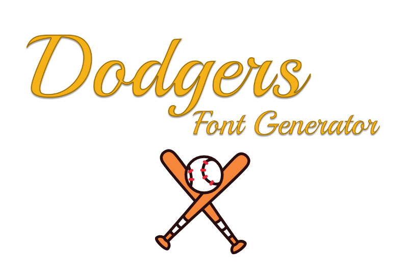 Dodgers Font Generator Preview