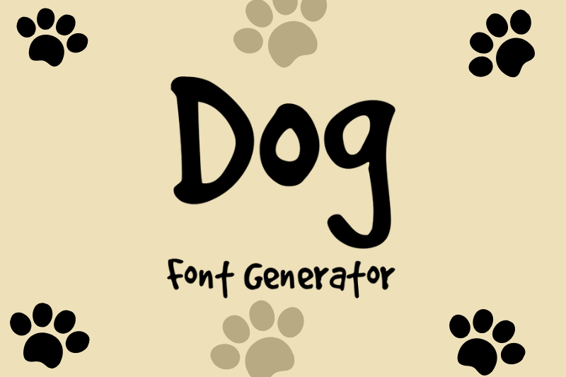 Dog Font Generator Preview