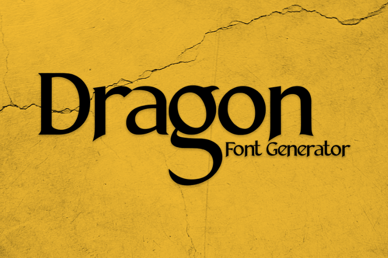 Dragon Font Generator Preview