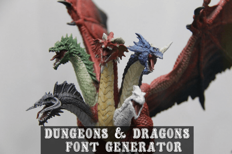 Dungeons and Dragons Font Generator Preview