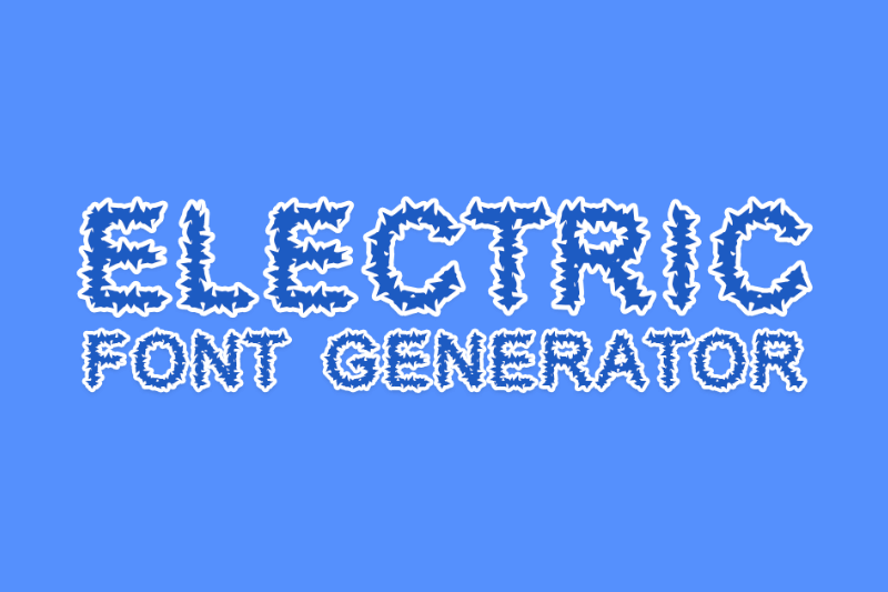 Electric Font Generator Preview