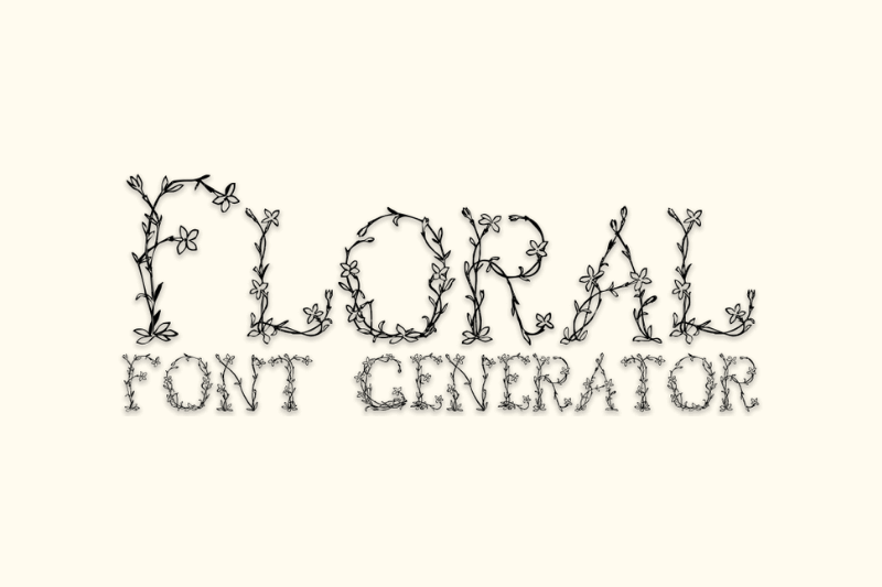 Floral Font Generator Preview