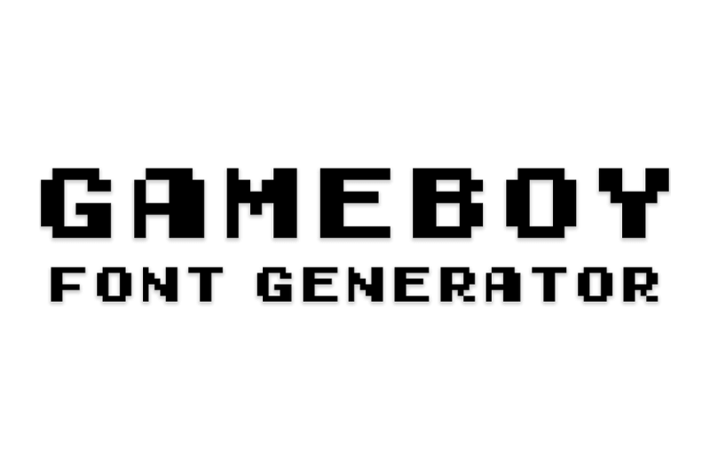 Gameboy Font Generator Preview