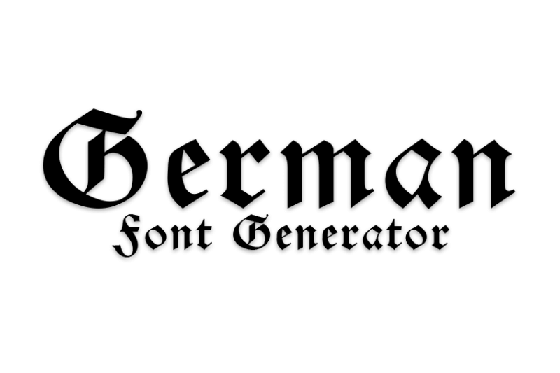 German Font Generator Preview