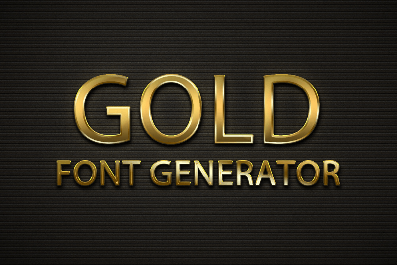 Gold Font Generator Preview