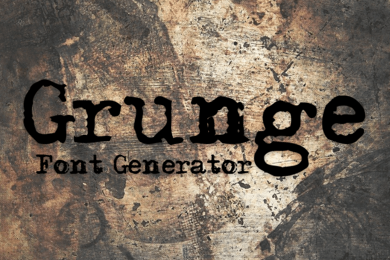 Grunge Font Generator Preview