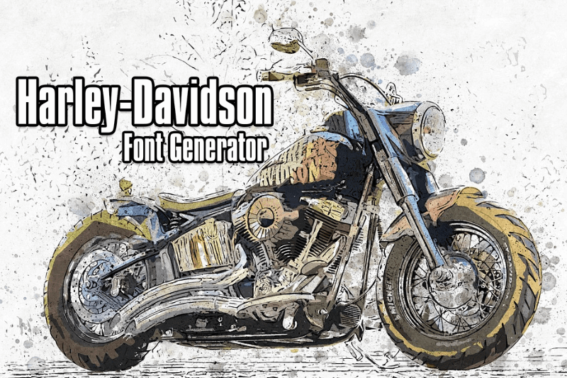 Harley Davidson Font Generator Preview