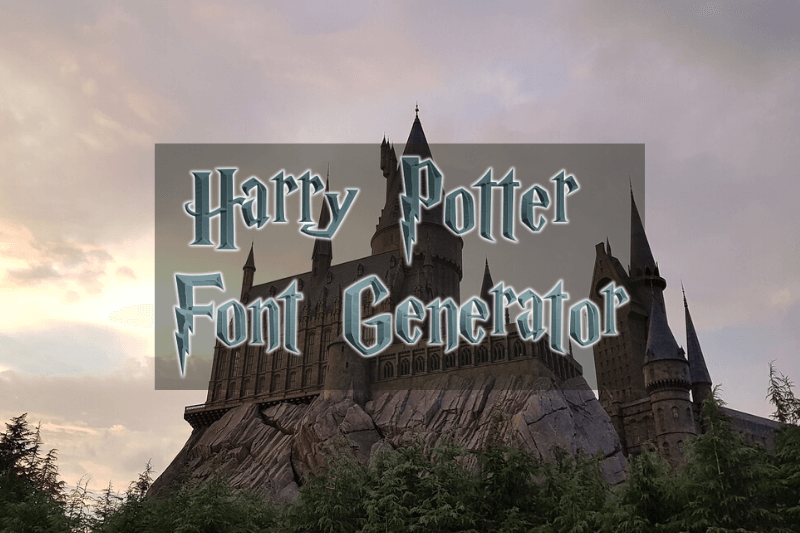 Harry Potter Font Generator Preview