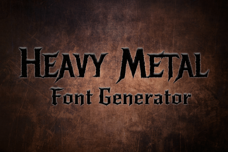 Heavy Metal Font Generator Preview