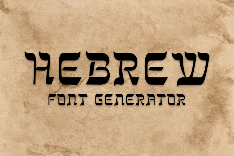 Hebrew Font Generator Preview