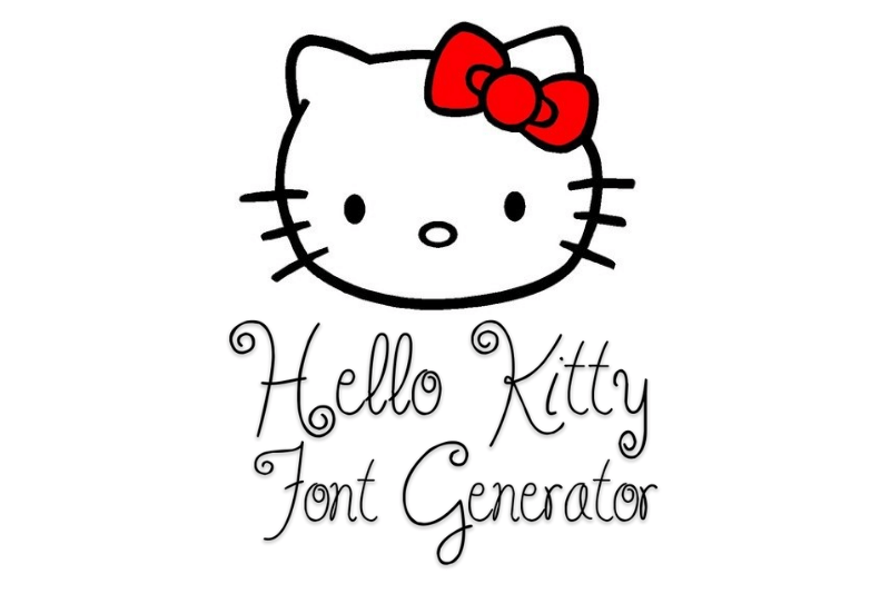 Hello Kitty Font Generator Preview