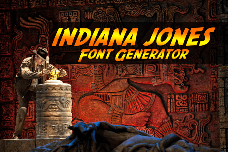 Indiana Jones Font Generator Preview