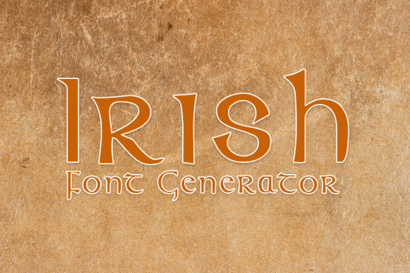 Irish Font Generator Preview