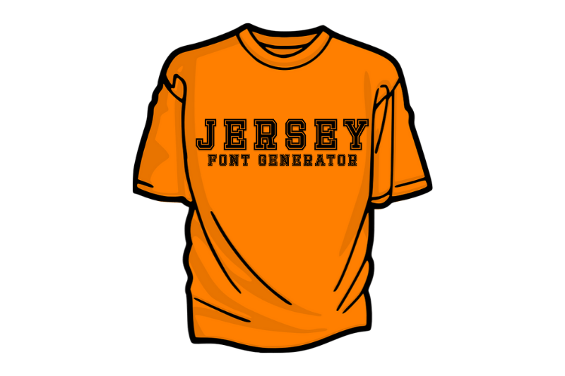 Jersey Font Generator Preview