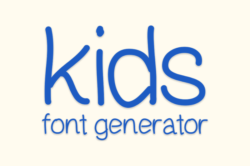Kids Font Generator Preview