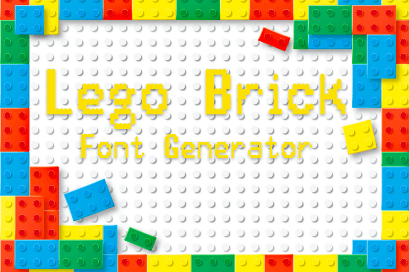 Lego Brick Font Generator Preview
