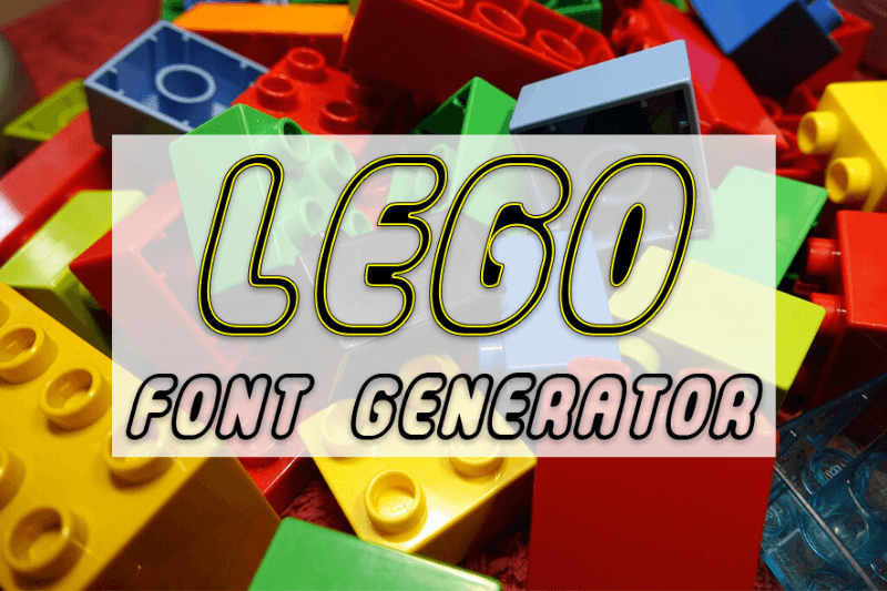 Lego Font Generator Preview