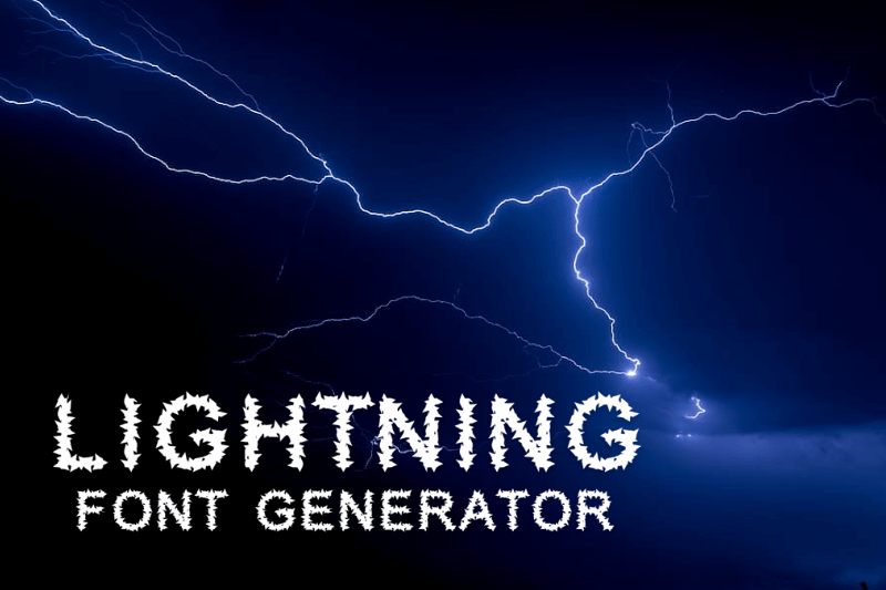 Lightning Font Generator Preview