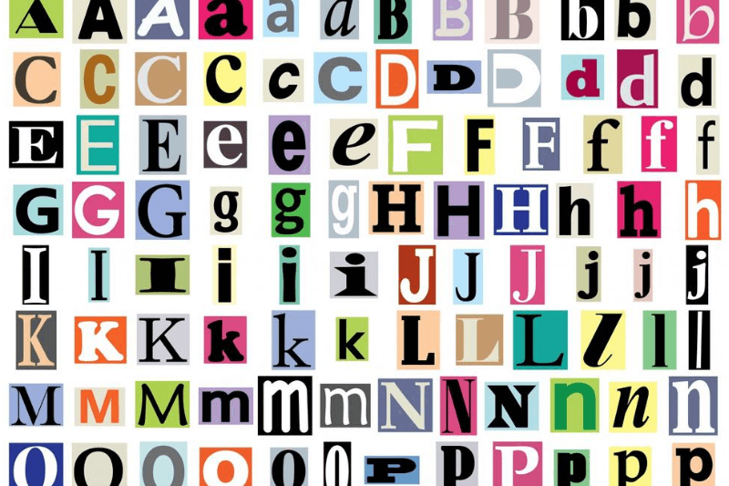 Magazine Cutout Font Generator Preview