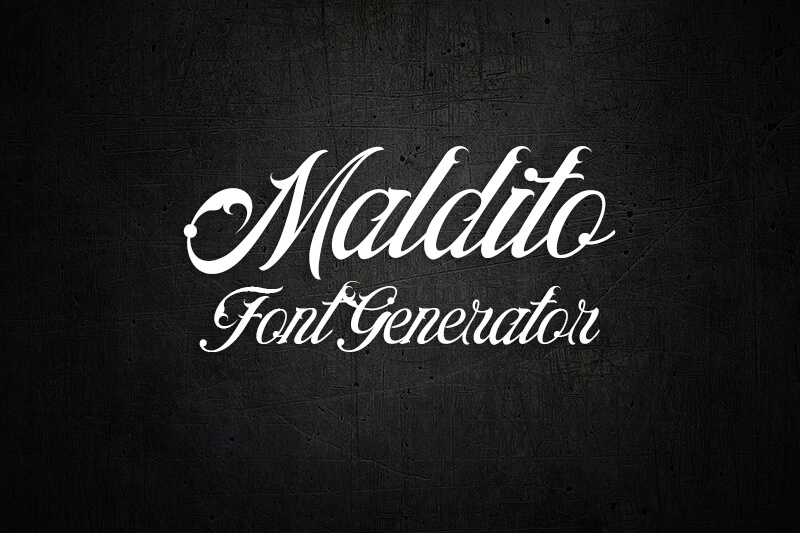 Maldito Font Generator Preview